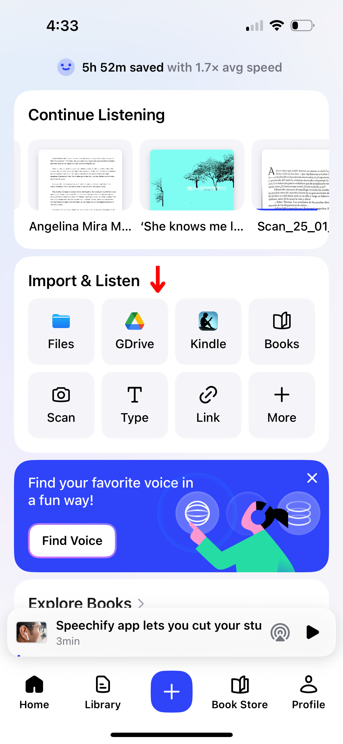 How to Upload Text on the Speechify iOS App